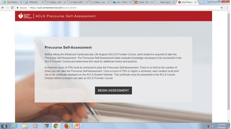 How to do AHA ACLS and PALS Pretest Online? - CHARLES